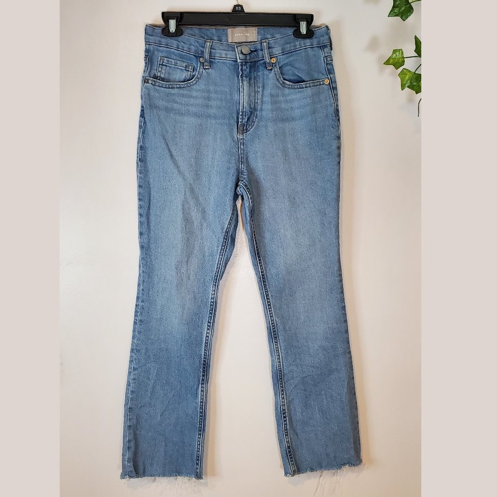 EVERLANE Hi-Rise Blue Regular Raw Hem